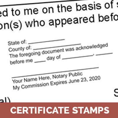 Certificate Stamps