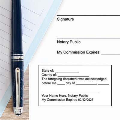 Acknowledgement Stamp for Affidavit Notary Public - alternate view