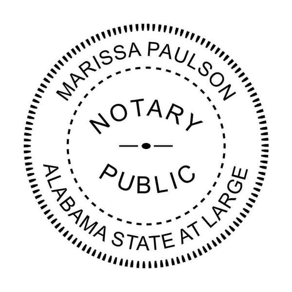 Alabama State at Large Notary Seal - Choose Stamp or Embosser