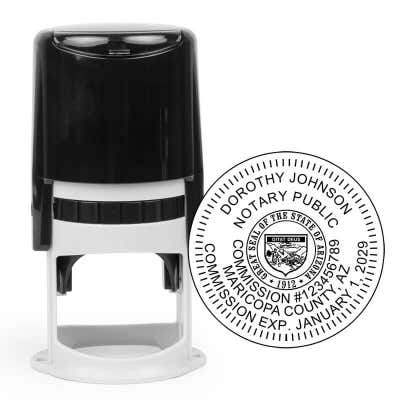 Arizona Round Notary Seal - alternate view
