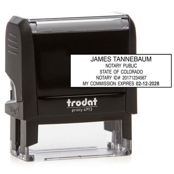 Colorado Notary Rectangle Stamp with Impression