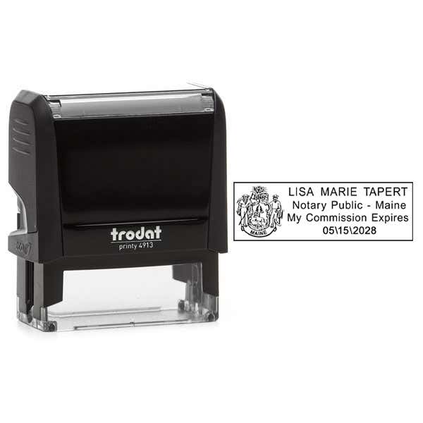 Maine Notary Rectangle Seal