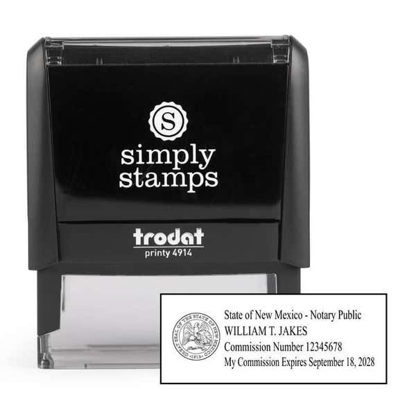 New Mexico Notary Rectangular State Stamp