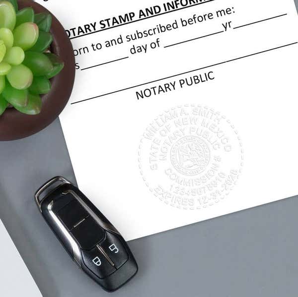 An Embosser and Embosser Impression on a Document