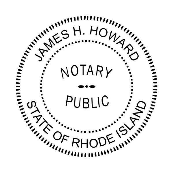 Rhode Island Round Notary Seal
