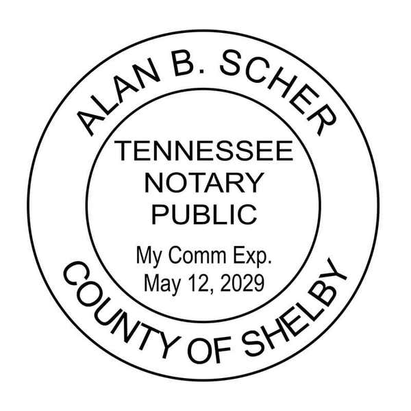 Tennessee Round Notary Seal