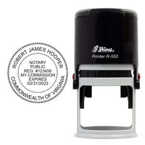The round impression measures up to 2 inches in diameter with the Virginia Round Notary Seal
