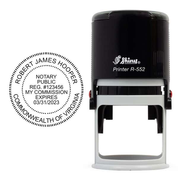 The round impression measures up to 2 inches in diameter with the Virginia Round Notary Seal