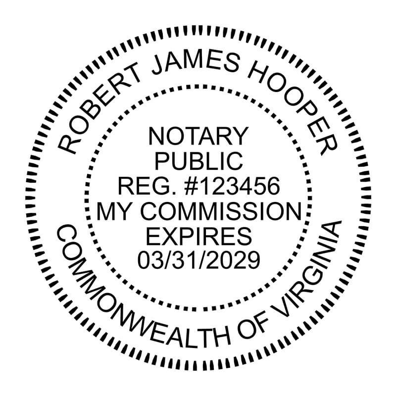 Virginia Round Notary Seal
