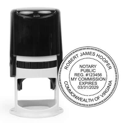 Virginia Round Notary Seal - alternate view