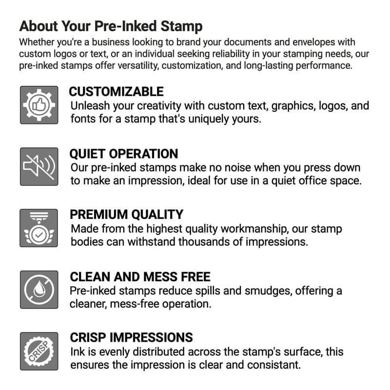 MaxLight Custom MAX-125S Pre-Inked Stamp
