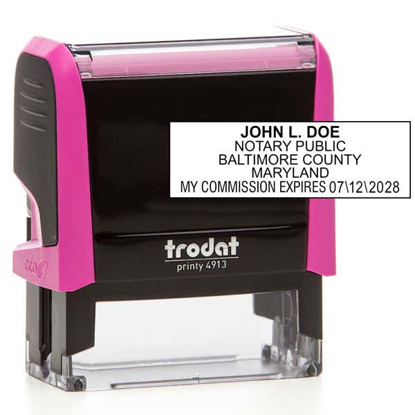 Example of the Rectangle Impression over the Trodat Printy 4913 in Pink