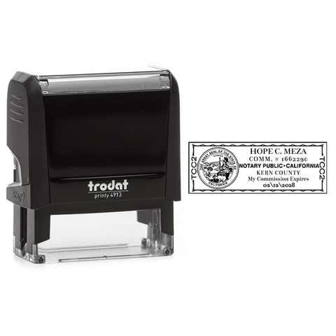 California Rectangle Notary Seal