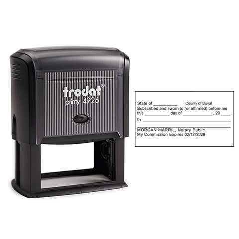 Jurat Notary Stamp