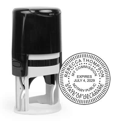 Delaware Notary Public Round Stamp