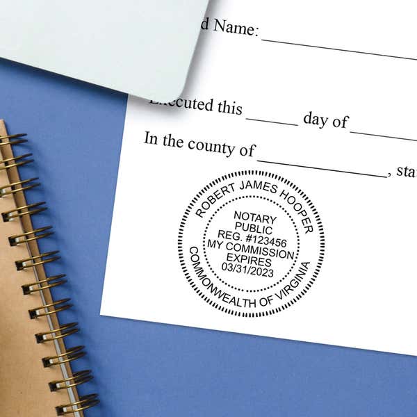 The Virginia Notary Round Stamp comes with a round impression measuring up to 2 inches in diameter