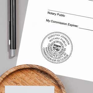 Arizona Notary Round Seal Embosser Lifestyle Image