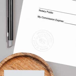 Impression of Indiana Notary Round Seal Embosser on Paper
