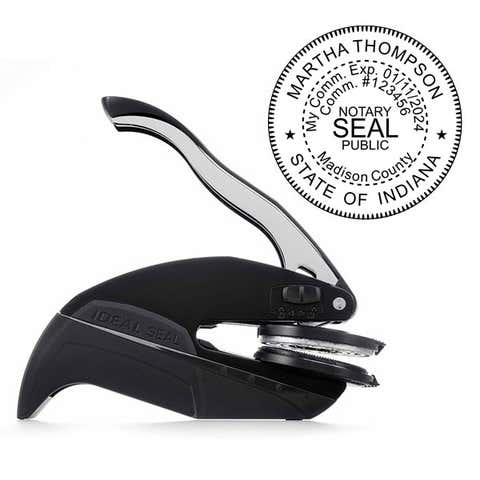 Indiana Notary Round Seal Embosser