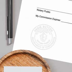 Massachusetts Notary Round Seal Embosser