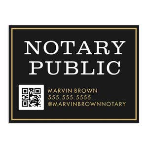 Notary Public Yard Sign Image on White