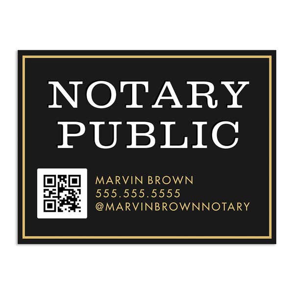 Notary Public Yard Sign Image on White