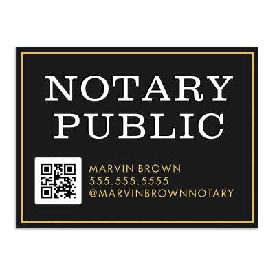 Custom Notary Public Yard Sign - alternate view