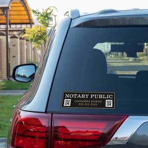 3" x 10" Custom Notary Public Bumper Sticker