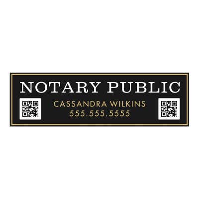 3" x 10" Custom Notary Public Bumper Sticker
