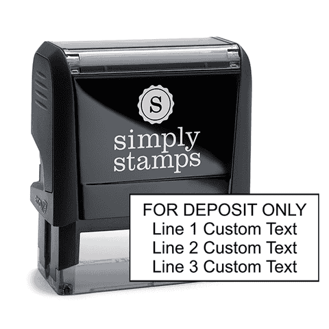 4 Line For Deposit Only Stamp