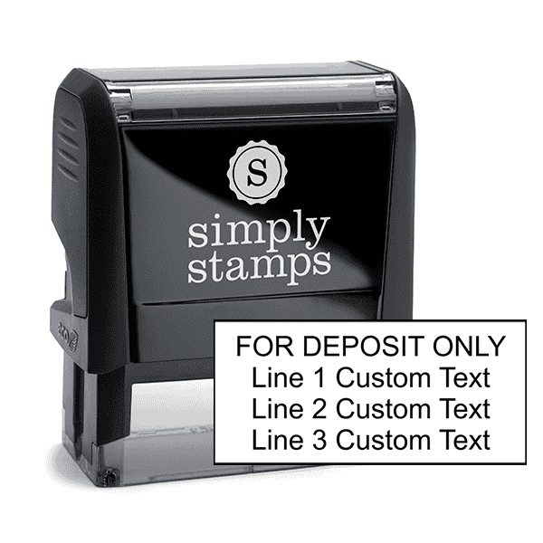 4 Line For Deposit Only Stamp