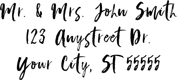 Script Custom 3 Line Stamp