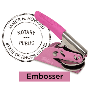 Rhode Island Notary Pink - Embossers
