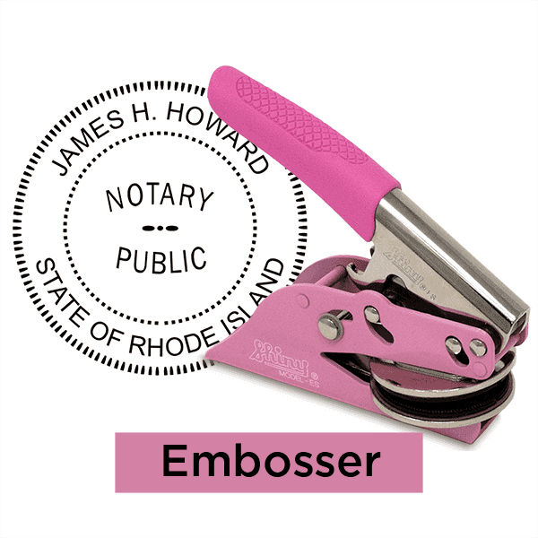 Rhode Island Notary Pink - Embossers