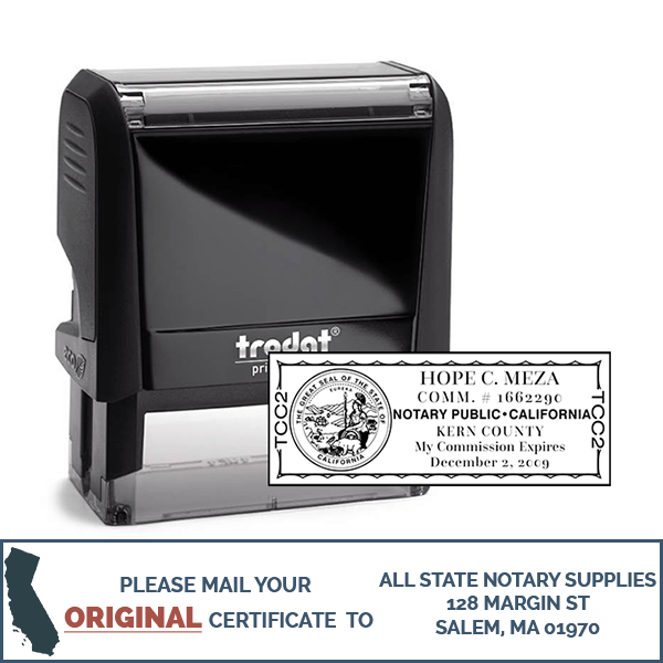 California Rectangle Notary Seal