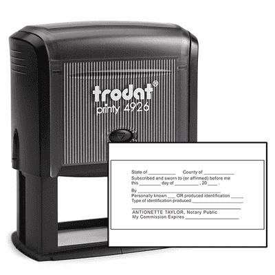 JURAT with Identification Notary Stamp