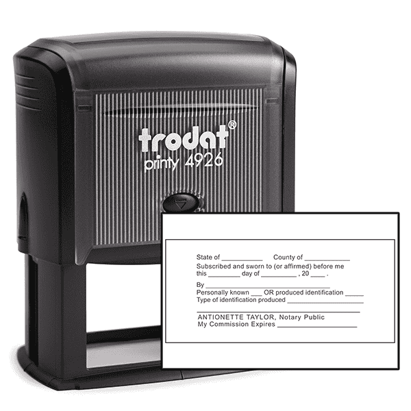 JURAT with Identification Notary Stamp