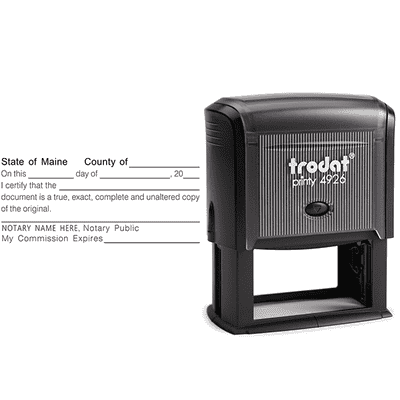 Maine Certified True Copy Notary Stamp - alternate view