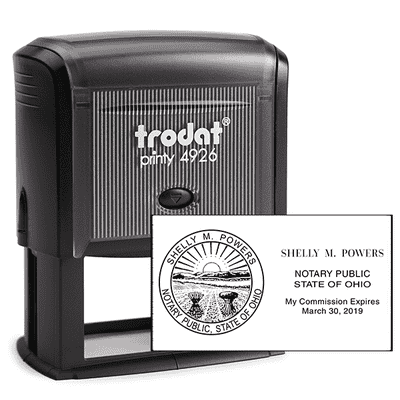 Ohio Rectangle Notary Stamp - alternate view