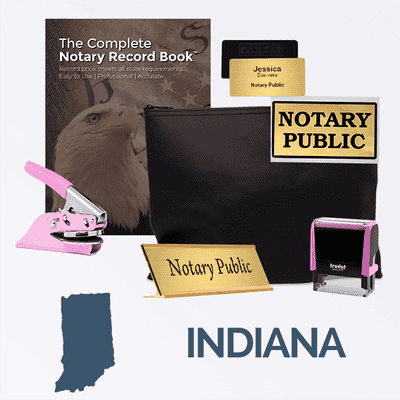 Indiana Pink Deluxe Notary Kit