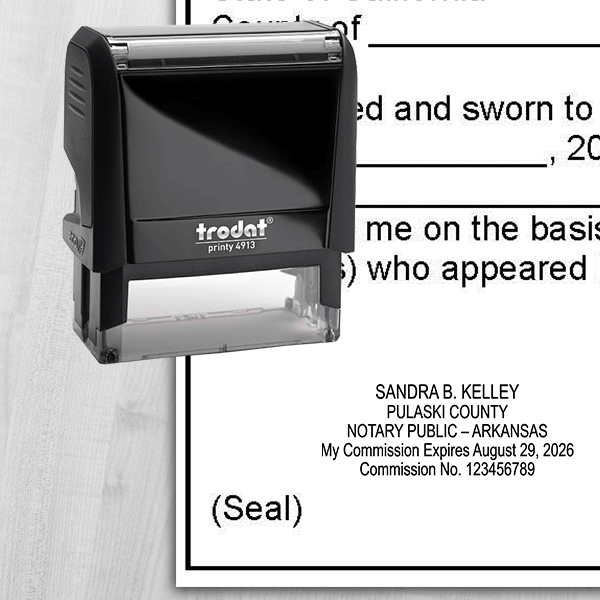 Arkansas Notary Rectangle Stamp