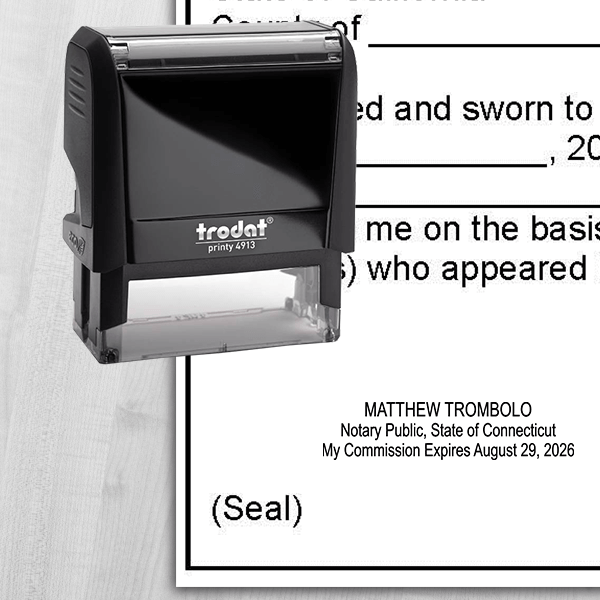 Connecticut Rectangular Notary Seal - All State Notary Supplies