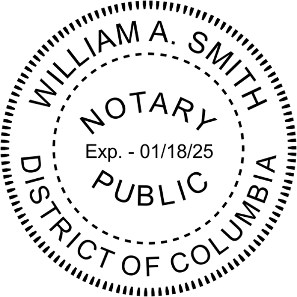 District of Columbia Notary Public Seal 