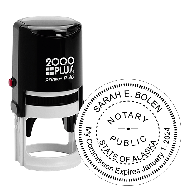 Alaska Round Notary Stamp
