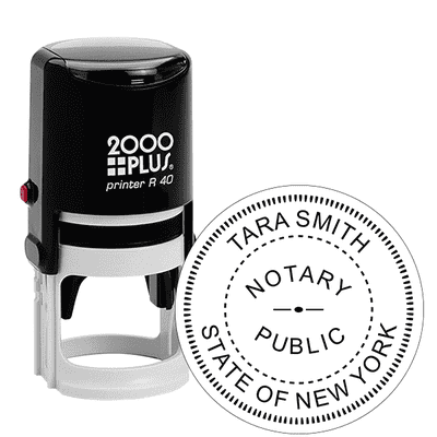 New York Notary Round Stamp