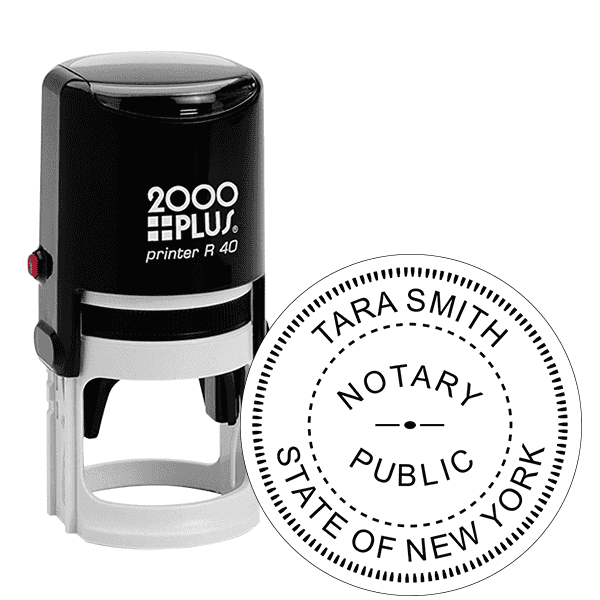 New York Round Notary Stamp
