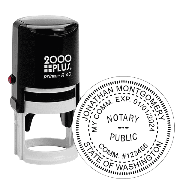 Washington State Notary Round Stamp