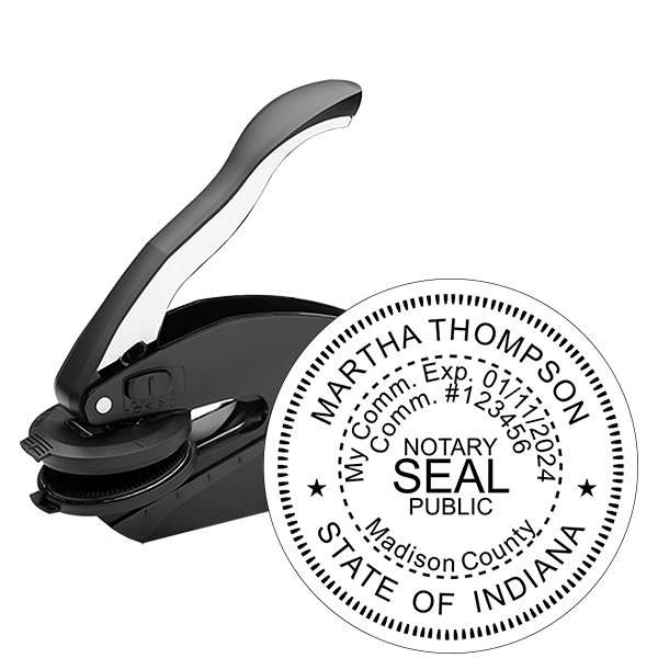 Indiana Notary Round Seal Embosser