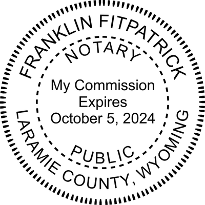 Wyoming Notary Round Seal Embosser - alternate view