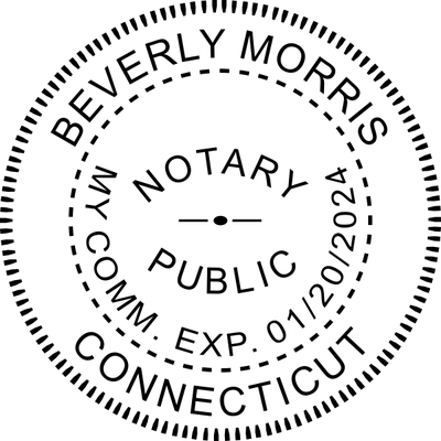 Connecticut Notary Round Pink Seal Embosser - alternate view